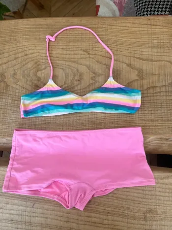 Maillot de bain fille 14 ans bikini boxer rose calzedonia
