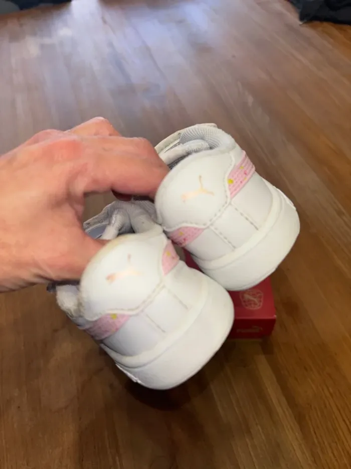 Basket puma blanche et rose t25 - photo numéro 3