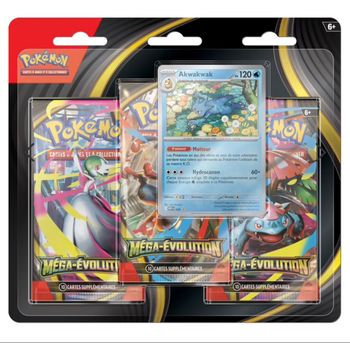 Tripack Méga Évolution ME01 Pokémon Psykokwak ou Akwakwak