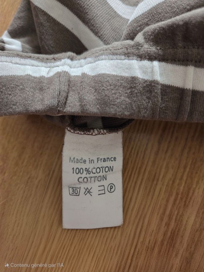 Short Le Phare de la Baleine - Rayé Gris & Blanc - Taille 6 ans - photo numéro 5