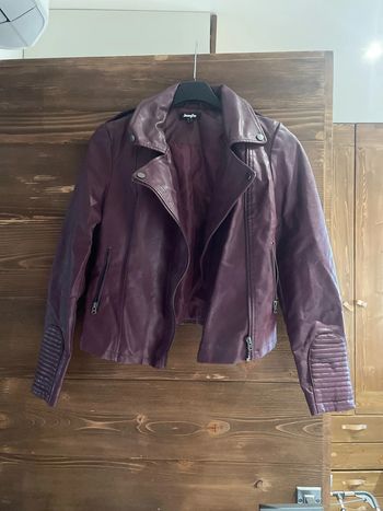 Perfecto simili cuir Bordeaux