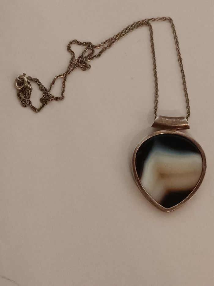 Collier agate serti - photo numéro 8