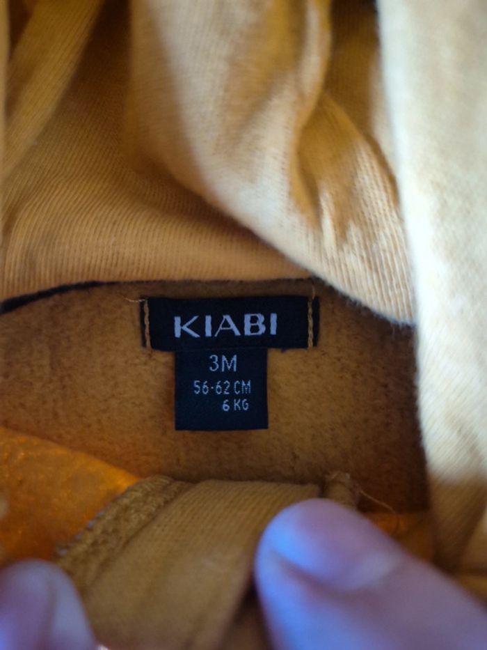 Veste zippé moutarde 3 mois kiabi - photo numéro 3