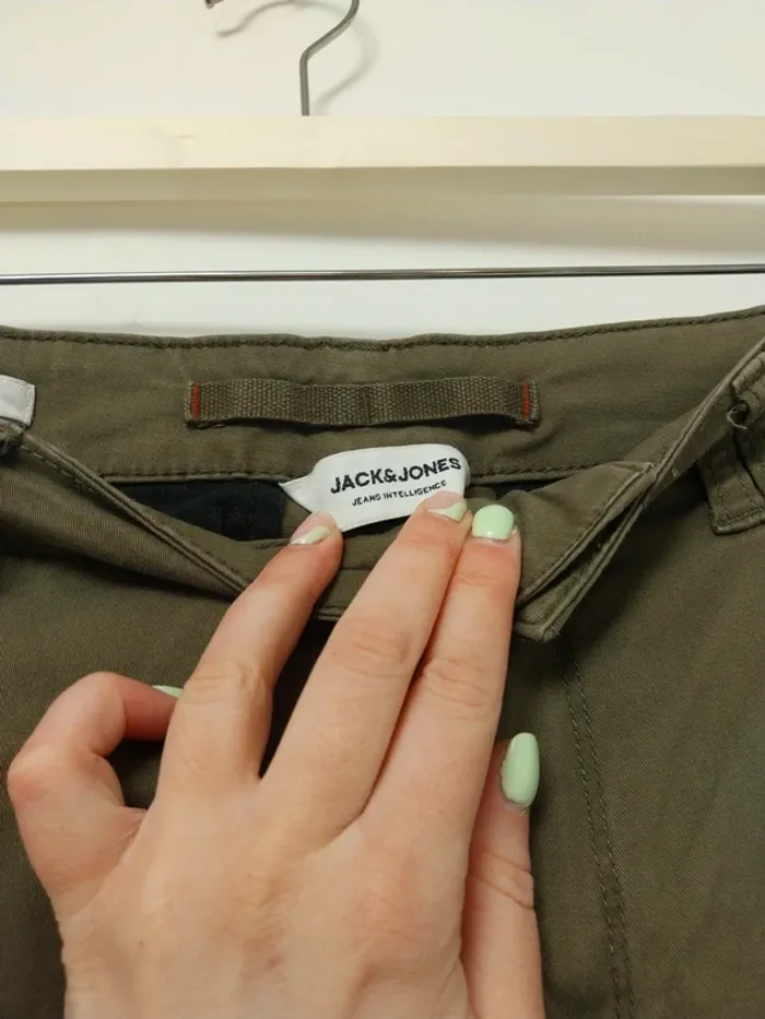 Pantalon cargo à poches kaki Jack & Jones 42 - photo numéro 6