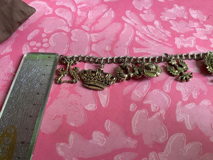 Bracelet pendeloques ancien couture vintage - photo numéro 4