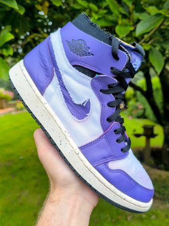 Baskets Jordan high zoom comfort violette pointure 43 décoloré bon état