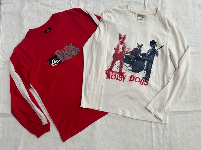 Lot de 2 tee shirt manche longue/sweat taille 10 ans quicksilver / la redoute - photo numéro 1