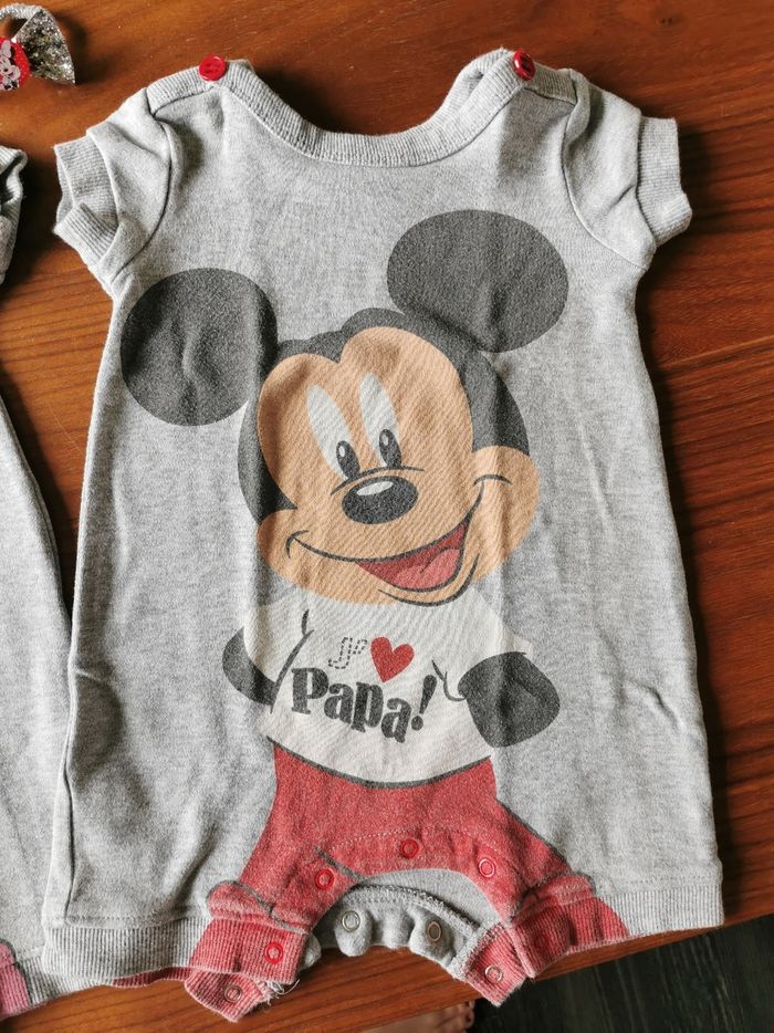 Barboteuses Disney Mickey Minnie 6 mois Jumeaux - photo numéro 3