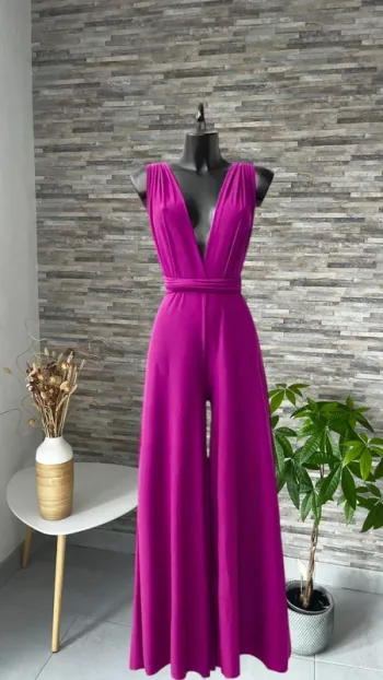 Combi couleur mauve fabriquée en France plusieurs positions