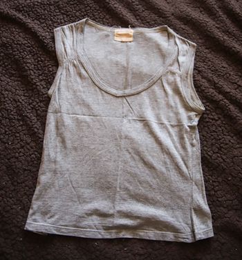 T-shirt court basique gris Bershka