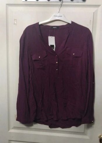 Blouse bordeaux prune neuve MIM t 38