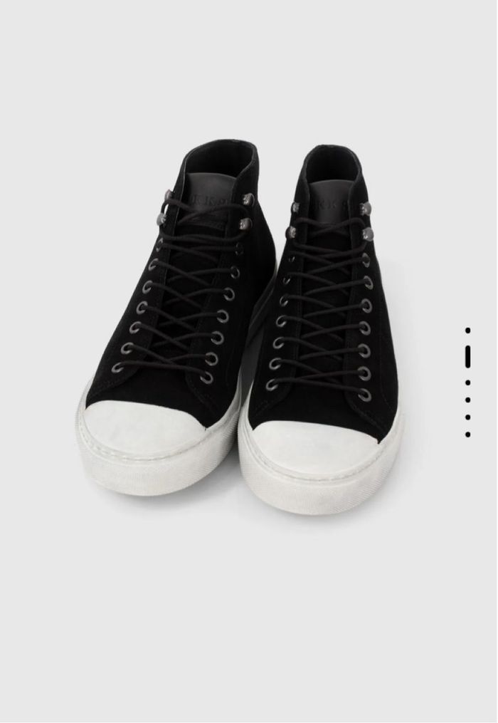 Baskets hautes noires en cuir velour IKKS - photo numéro 2