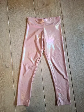 Legging brillant satiné rose H&M 6/7 ans