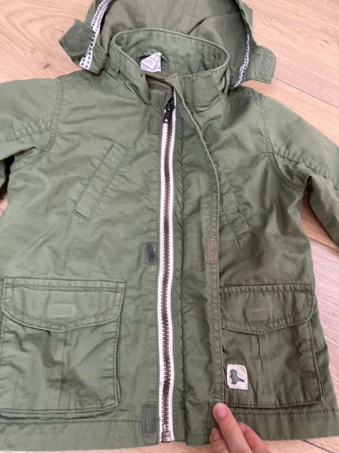 Veste kaki mi saison à capuche amovible - photo numéro 4