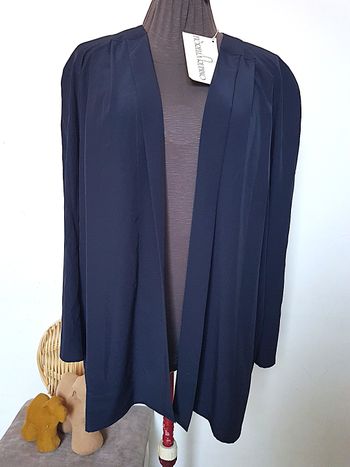 Veste femme fluide bleu marine neuve avec étiquette Fiorella Rubino taille 40