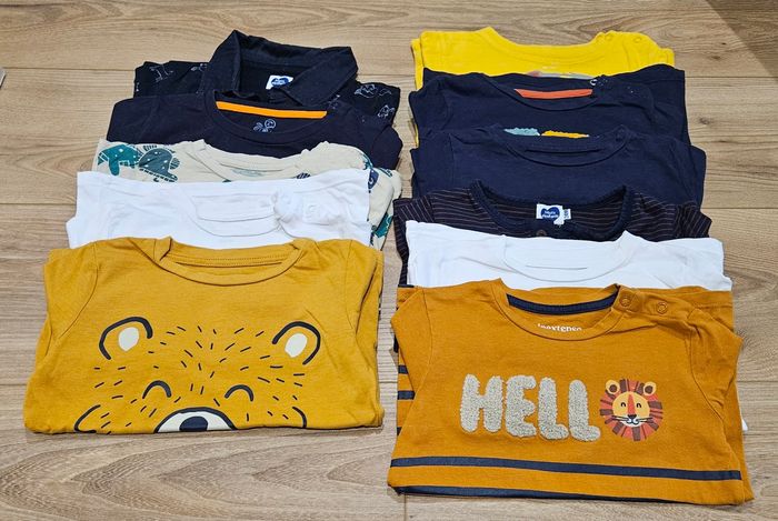 Lot de 11 T-shirts à manches longues garçon - Taille 24 mois (92 cm)