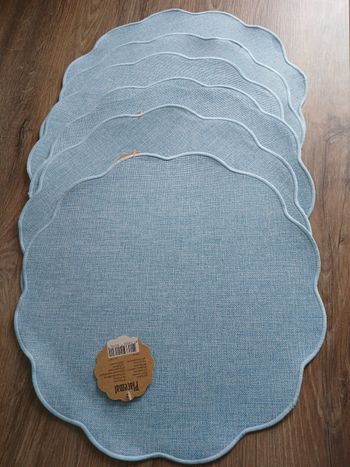 Sets de table fleurs bleu