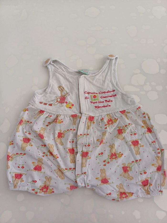 Combishort bébé fille été taille 6 mois