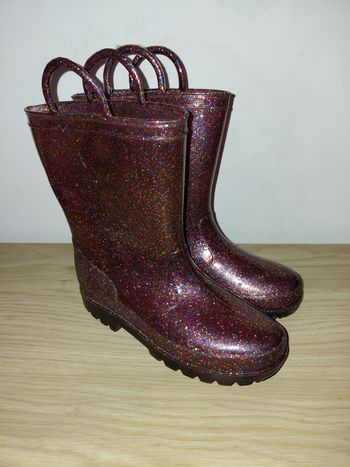 Bottes de pluie violet pailleté 