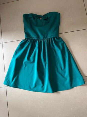 Robe bustier verte Naf Naf S comme neuve