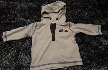 T-shirt manches longues à capuche - 9 mois