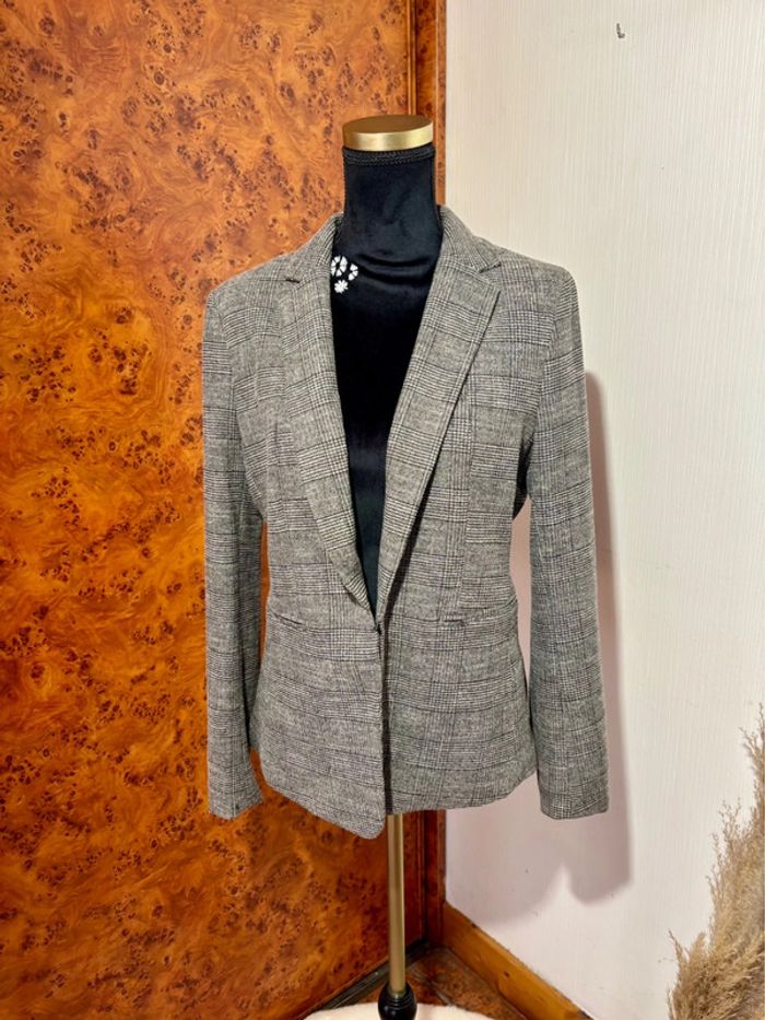 Blazer H&M à carreaux - Taille 42 - Chic & Intemporel - photo numéro 2