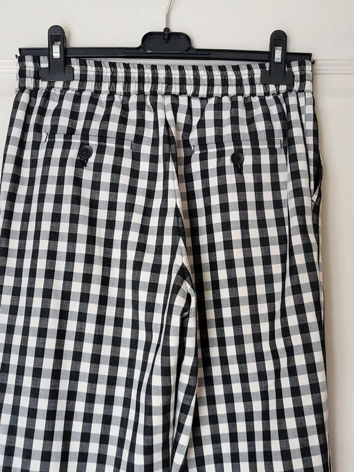 Pantalon crop vichy noir et blanc Mango - Comme neuf - photo numéro 5