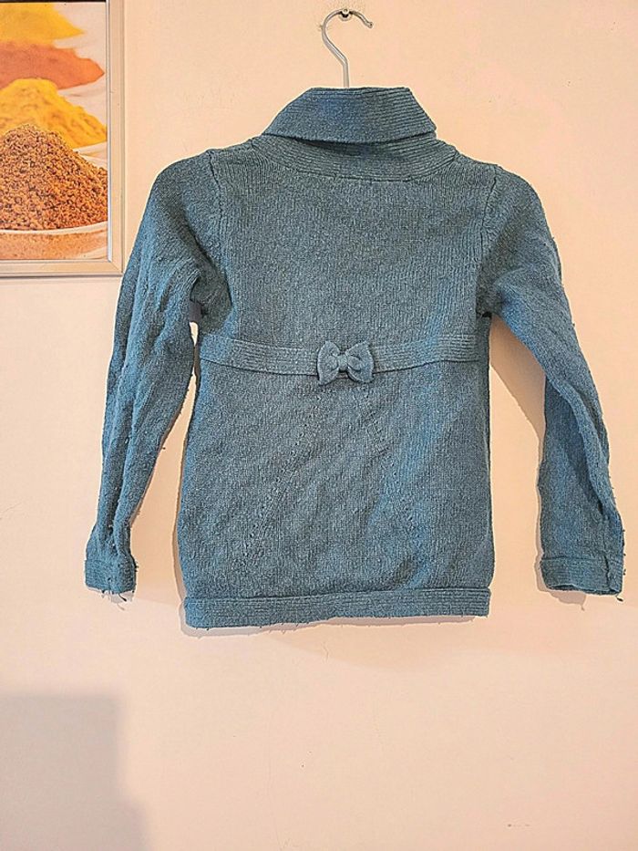 Gilet bleu "vertbaudet" taille 8 ans - photo numéro 4