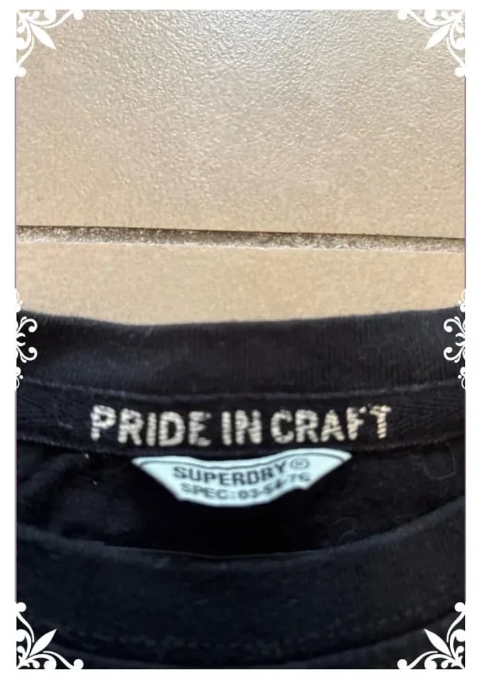 🖤 T-shirt noir imprimé Peace & Love 44 superdry 🖤 - photo numéro 4