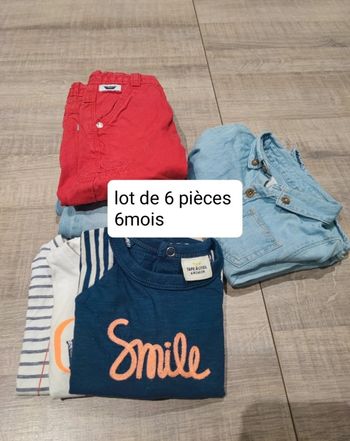 Lot de 6 pieces en 6 mois