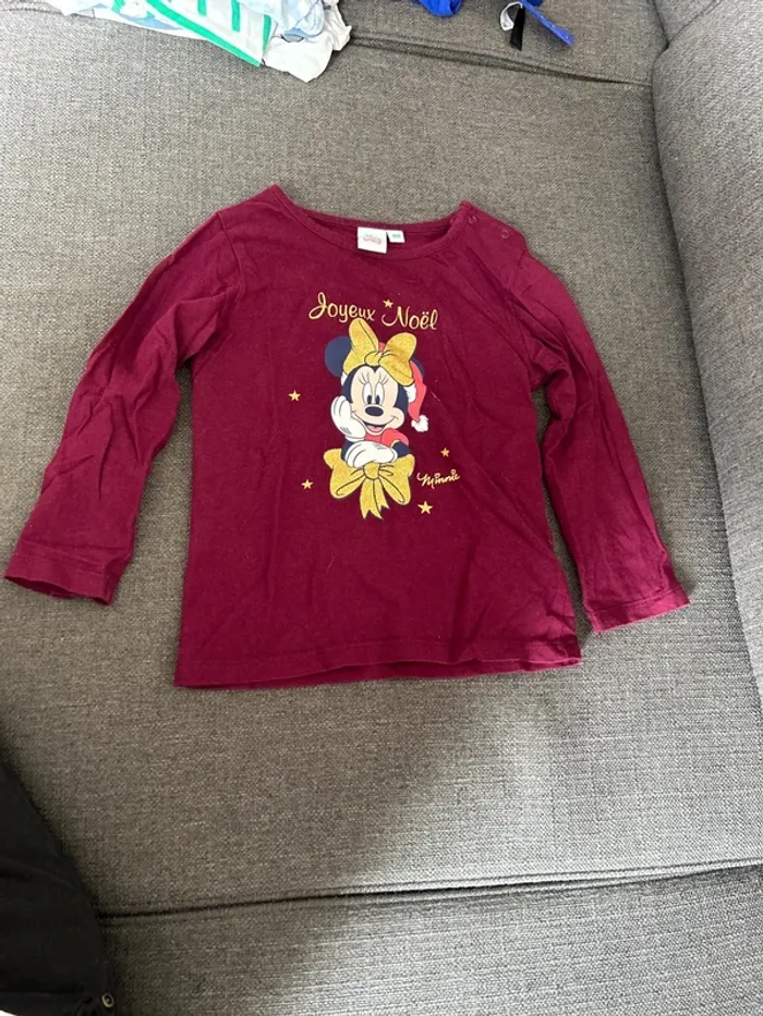 T-shirt manches longues bébé fille, Minnie, Disney, 18 mois