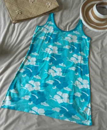 Robe d'été à fines bretelles Marque Creem Bleu & blanc Taille L