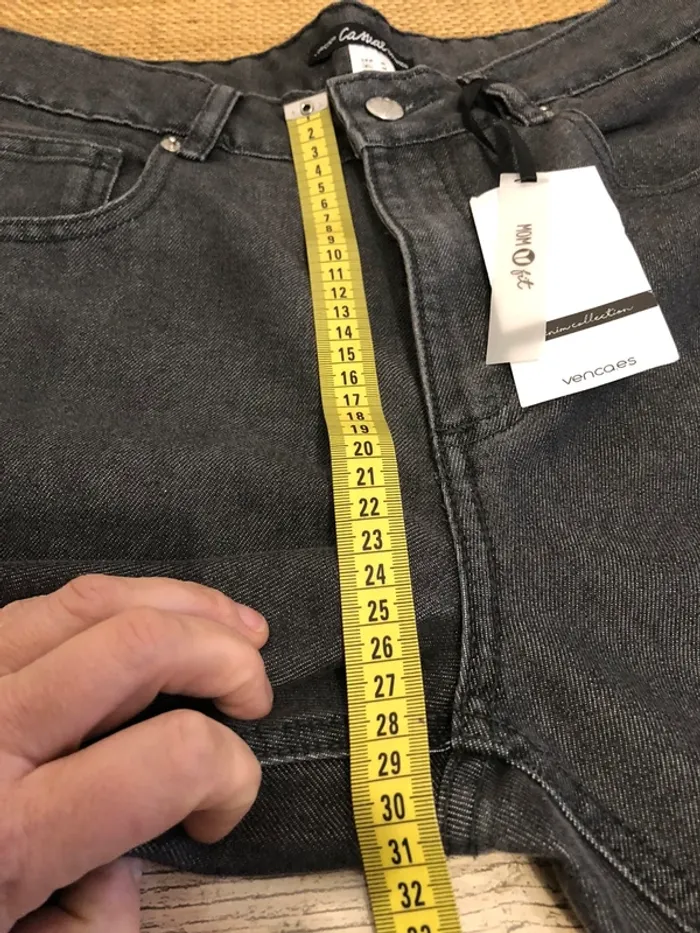Jeans gris MoM fit byVenca - photo numéro 9