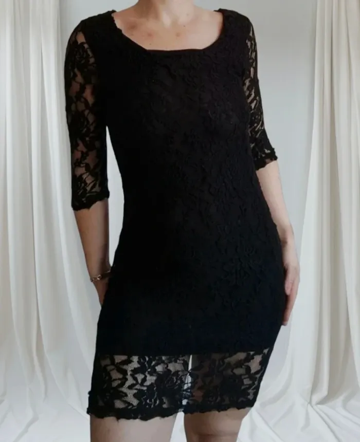 💎 robe en dentelle noir femme sexy chic t s 36