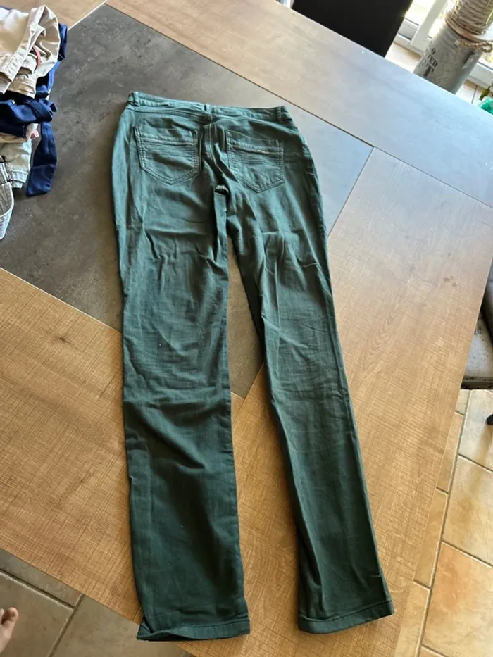 Pantalon femme, vert taille 36, camaïeu - photo numéro 4