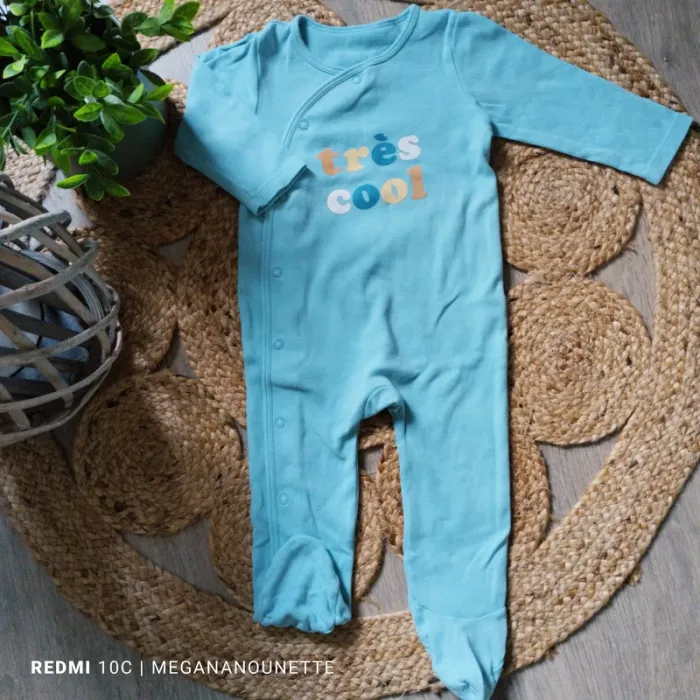 😎💙 Pyjama grenouillère léger – Gémo – 12 mois / 74 cm – Très bon état - photo numéro 2