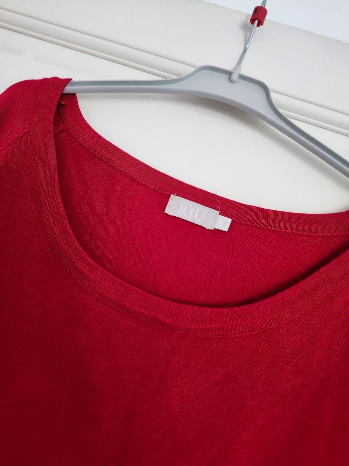 Pull rouge Jacqueline Riu taille L - photo numéro 2