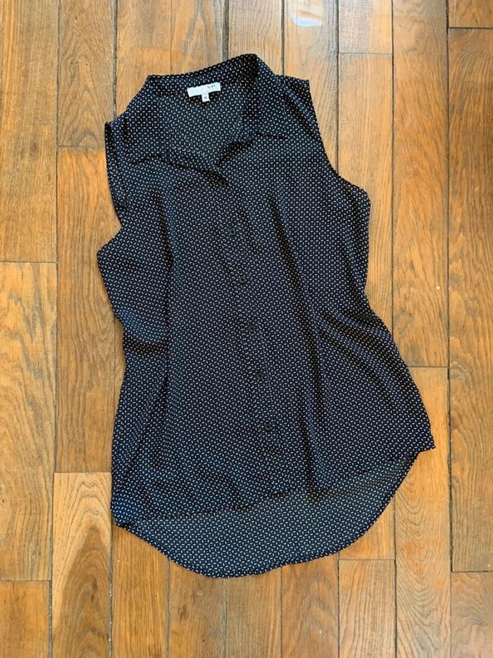 Blouse été noir et blanc La Halle taille 36 s - photo numéro 2