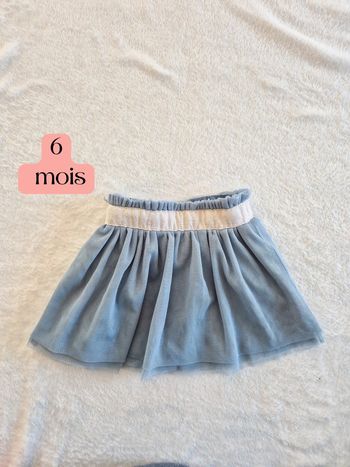 Jupe bleu a paillettes 6 mois tape a l'œil