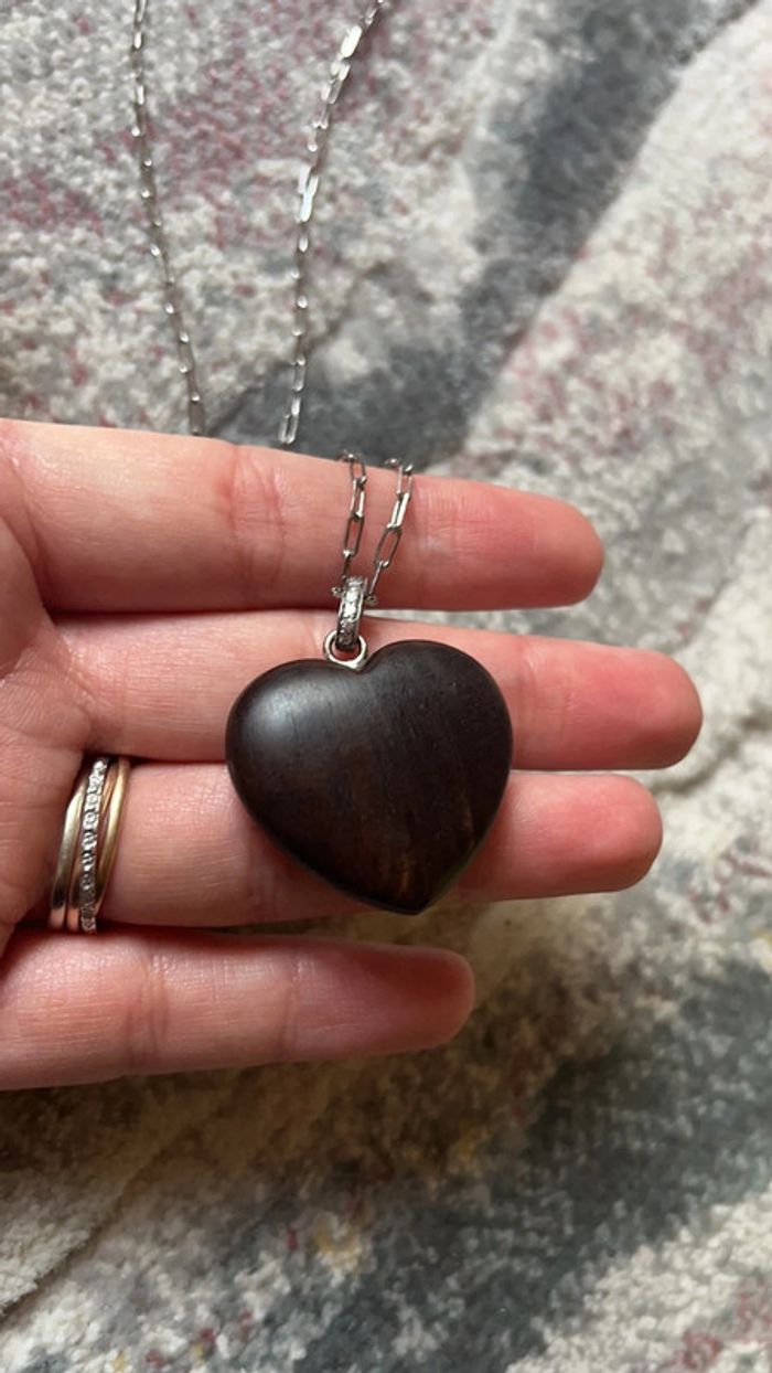 Collier argent et bois - photo numéro 3