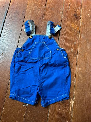 Ensemble salopette bleue Petit Bateau 3 mois