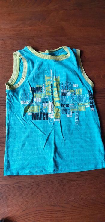 Débardeur Bleu et Vert 6 Ans