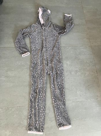 Pyjama grenouillère léopard rose 10 ans