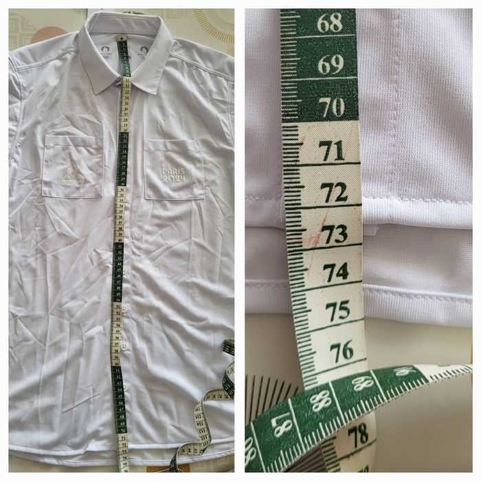 Le Coq Sportif Chemise ML TM - Blanche&Revers Rose- Officielle JO Paris 2024 - photo numéro 6