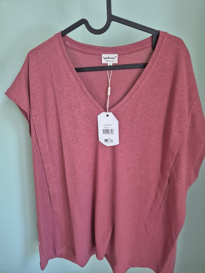 T-shirt tajine banane taille L allaitement lin coton açai