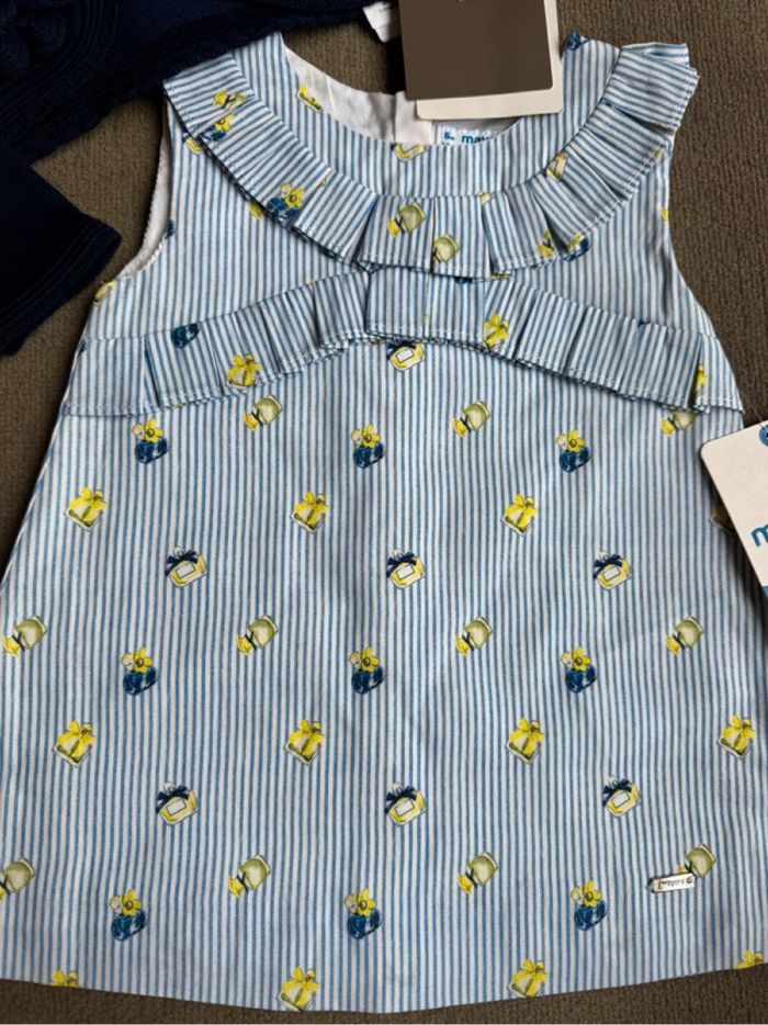 Robe rayée + boléro bleu marine Mayoral - photo numéro 2