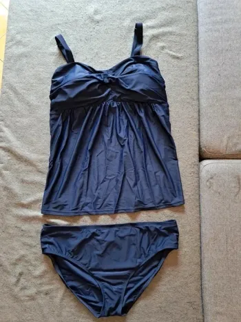 Maillot de bain bleu 2 pièces en XL