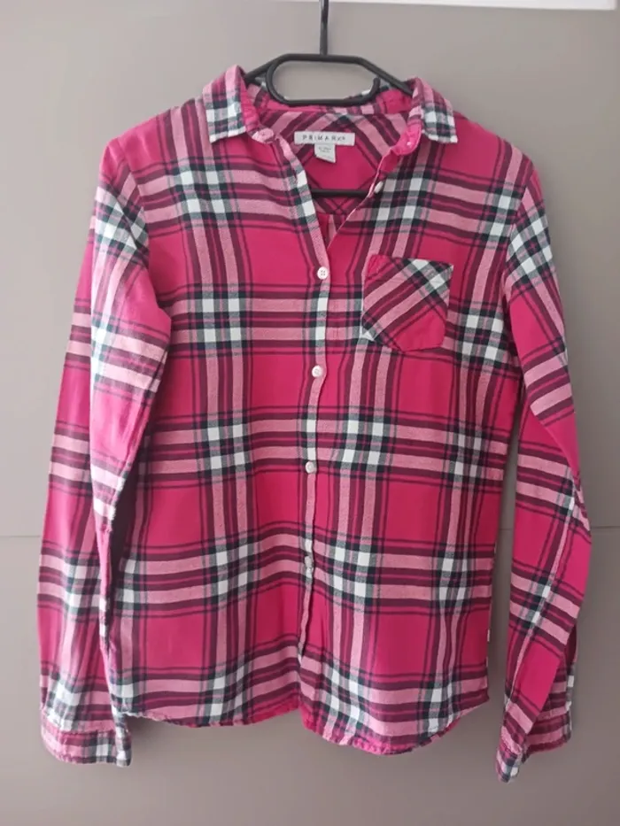 Chemisier fille 12 / 13 ans rouge à carreaux Primark