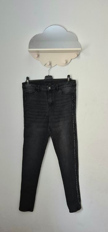 Jeans skinny avec bandes pailletées * 9th Avenue *