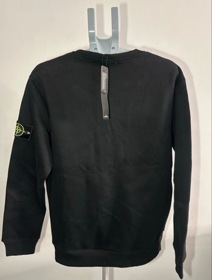 Sweat Stone Island noir badge manche – taille L,  avec certilogo - photo numéro 5